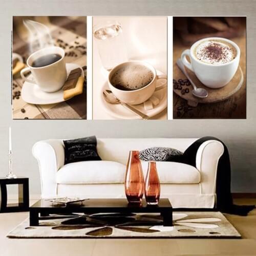Magic 5D DIY Diamond Painting Coffee Cup Needlework Craft 3pcs Full round Diamond Embroidery Sets for Dining Room Decor F1247