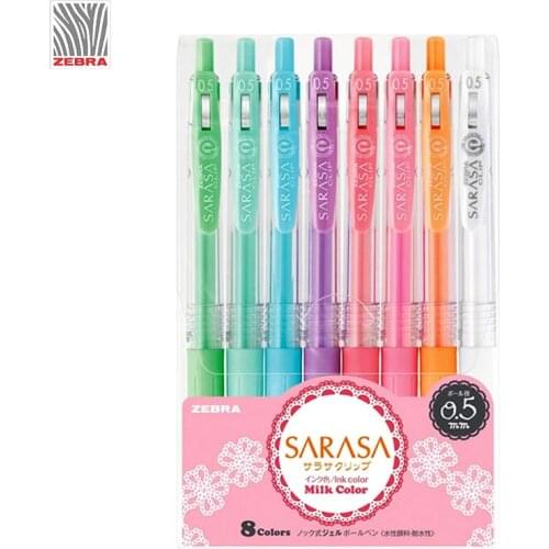 Zebra 3/5/8pcs Set Colored Pens Gel Pen School Stationery Office Supplies Color Drawing Pen Gel Pens 0.5mm Ballpoint SARASA JJ15