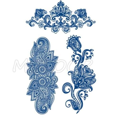 Juice Tattoo Sticker Flower Hana Element Waterproof Temporary Makeup Fake Tatoo Art for Women Men Lasting To 5 -15 Days