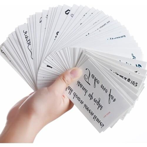 60pcs/set Waterproof Fake Tattoo Letter Arabic Love Pattern Temporary Tattoo Sticker for Men Women Wrist Leg Tattoo Body Sticker