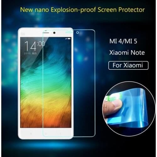 New Nano Anti Shock Shield Ultrastrong Soft Explosion-proof film Screen Protector for Xiaomi MI4 MI5 MI 4C Xiaomi Note