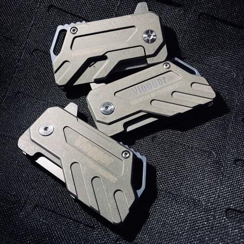 New S35VN Titanium Alloy Stone Washing Process Sharp Outdoor Self-defense Pocket Knife EDC High Hardness Folding Knife
