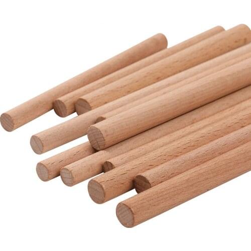 10pc Beech Wood Stick DIY Wood Craft Wooden Pieces for Craft Wooden Decoration Toys for Kids Room Deco