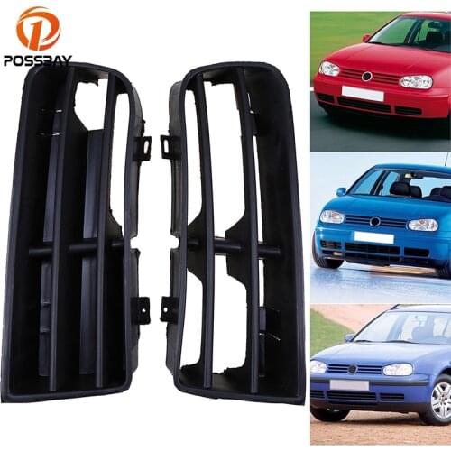 POSSBAY Front Lower Bumper Grille for VW Golf/Variant/4 Motion 1998 1999 2000 2001 2002 2003 2004 2005 2006 Foglamp Hood Grilles