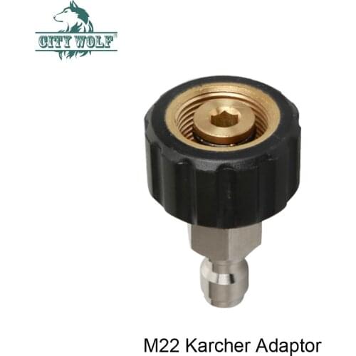 City wolf highpressure washer snow foam lance adaptor M22 G1/4 qucik connector for Karcher HD series car washers