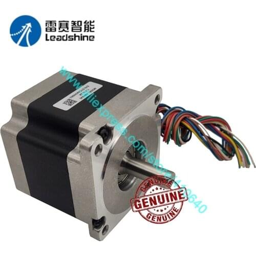 Genuine Leadshine 86HS45 NEMA 34 Hybrid Stepper Motor 2 Phase with 3.2 N.m 4.2 A length 80 mm shaft 12.7 mm