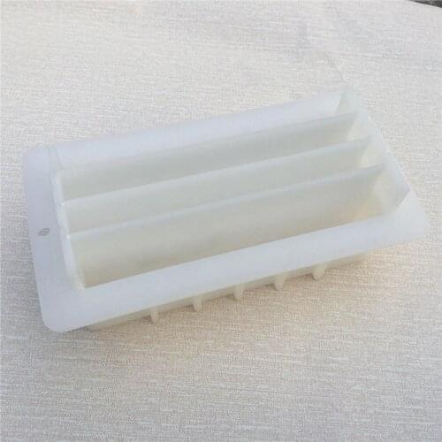 Rendering Soap Silicone Mold with Clapboard White Rectangular Mould for DIY Handmade Soap Molds