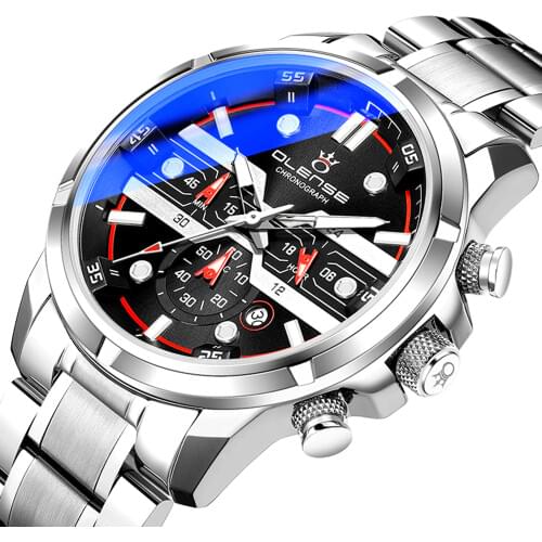 Luxury Brand Mens Watch Sports Watch Fashion Casual Design Waterproof Stopwatch Date Quartz Watch