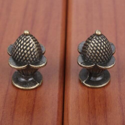 2pcs Alloy Strawberry Knobs Antique Bronze Zinc Alloy Handles Pulls w/screws 25x18mm Drawer Door Cabinet Vintage Decor w/screws