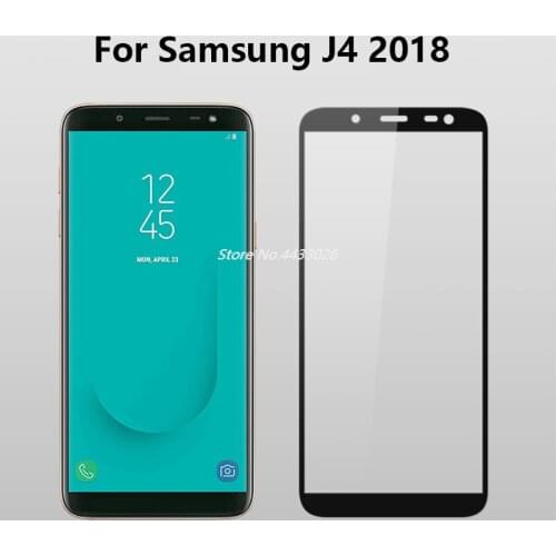 Full Cover Glass For SAMSUNG J4 J6 J8 Plus 2018 Tempered Glass Full Glue Screen Protector For Samsung J4plus J6plus 2018 Glass