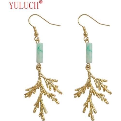 YULUCH Small fresh literary style beautiful woman jewelry simple temperament wild fashion branch earrings gift