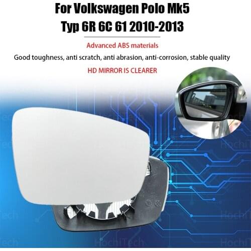Rearview Wing Replacement Left & Right Mirror Glass Heated for Volkswagen Polo Mk5 Typ 6R 6C 61 2010-2013