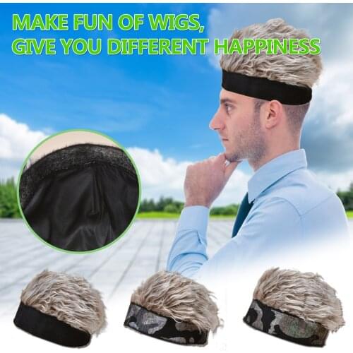 1PCS Adult Men Wig Hats Adjustable European And American Retro Style Outdoor Street Spoof Style Warm шапка Fast Shipping