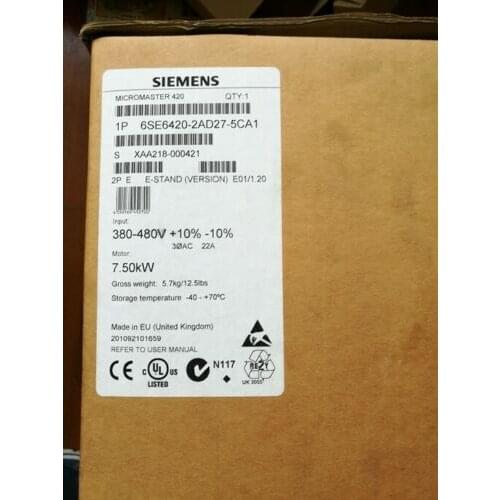 1PCS New Brand Siemens 6SE6420-2AD27-5CA1 One year warranty 6SE6 420-2AD27-5CA1