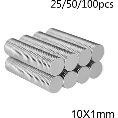 25/50/100pcs 10*1 Magnet Hot Round Magnet Strong magnets Rare Earth Neodymium Magnet