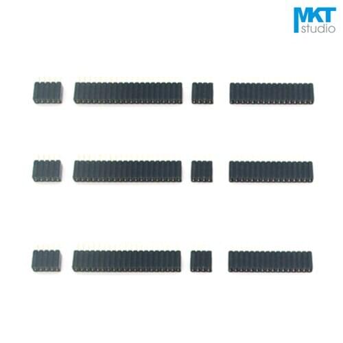 100Pcs 1.27mm Pitch Single Row Straight Pins 4.6mm Female PTH Pin Header For Arduino 6P 7P 8P 10P