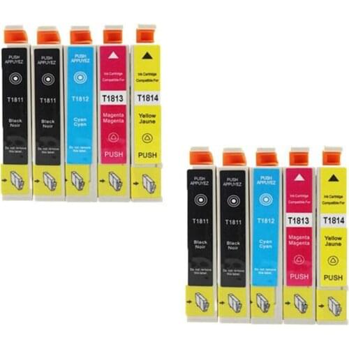 10PK T1811-4 Compatible Ink Cartridge For Epson XP-30 XP-102 XP-202 XP-205 XP-212 XP-215 XP-225
