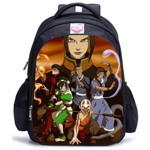 16 Inch Avatar The Last Airbender Backpack Kids Boys Girls School Shoulder Bags Daily Bags Teenager Student College Mochila