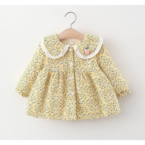 2021winter Baby Girls Velvet Thick Cardigan Coat