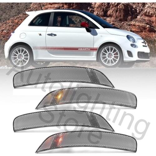 2PCS Led Side Marker Lights Fender Turn Signal Indicators L&R Front/Rear Lamps For Fiat 500 Abarth Turbo 2012 2016 2018 2020