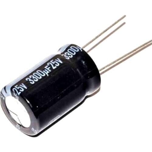 25V3300UF volume 13x25mm aluminum electrolytic capacitor 25V3300UF 5pcs