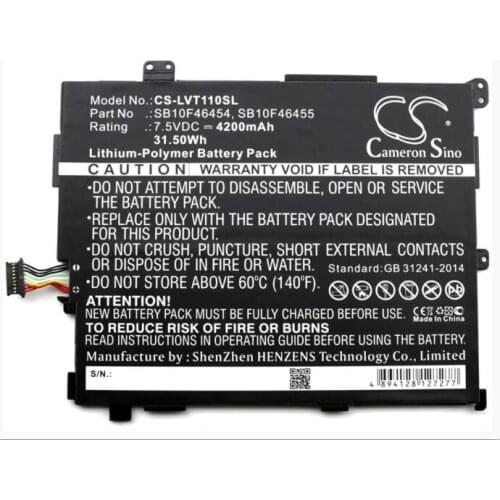 Cameron Sino 4200mAh battery for LENOVO Thinkpad 10 20E3 20E4 2nd 00HW016 00HW017 00HW018 2ICP4/58/140 ASM SB10F46455