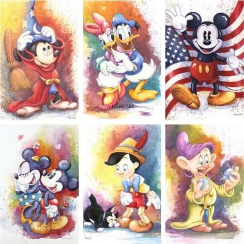 Disney DIY Diamond Painting Diamond Embroidery Cartoon Mickey Cross Stitch Kits 5D Mosaic Home Decor Kids Christmas Gift