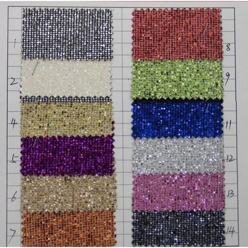 Glitter gold diamond floral pattern textured synthetic PVC leather small square Star decoration fabric material