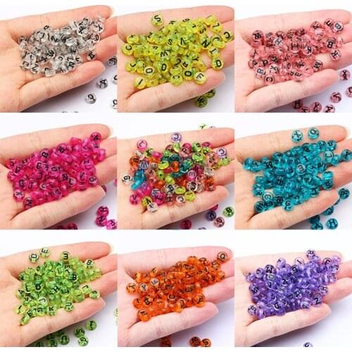 Wholesale 4*7mm Mixed Letter Beads Acrylic Alphabet Round Beads Spacer For Jewelry Making Diy Bracelet Necklace Handmade Supplie