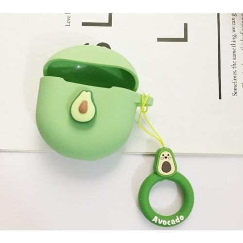 For xiaomi redmi AirDots 3 PRO Wireless Earphone Charging Box Accessories with Cute Peach Keychain Cover Silicone Protect Case