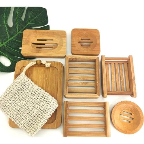 Handmade Bathroom Wooden Soap Case Holder Natural Soap Tray Soap Saver Exfoliating Bag Sink Deck Bathtub Shower Wood Soap Dish