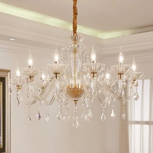 European-style Crystal Chandelier Luxury Atmosphere Living Room Crystal Lamp Bedroom Dining Room Light New Crystal Chandeliers