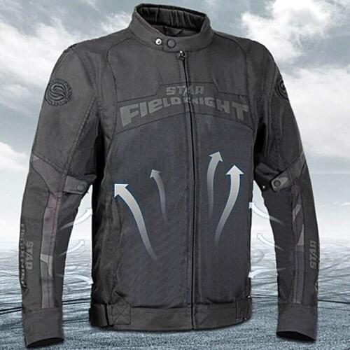 Summer Thin Style Cycling Clothes Motorcycle Breathable Coat Invisible Protection Pad Mesh Motorcycle Suit Reflective Design