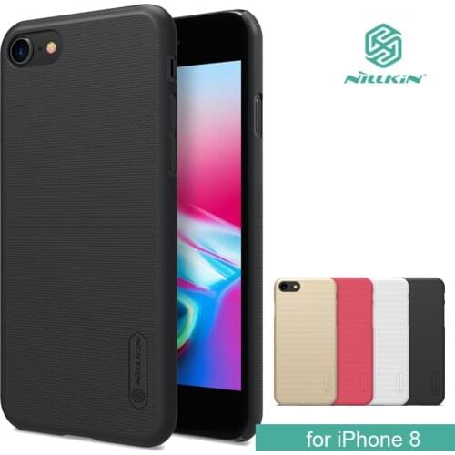 For iPhone 8 Nillkin Super Frosted Shield Hard Back PC Cover Case for iPhone 8 4.7" Nilkin Phone Case +Screen Protector
