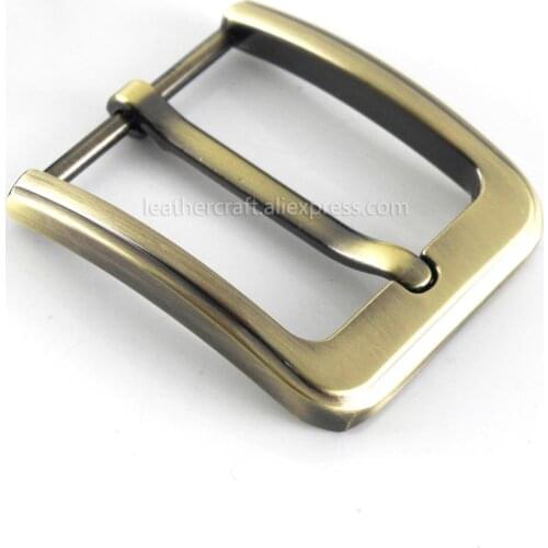 1x Metal 40mm Brushed Belt Buckle Middle Center Half Bar Buckle Leather Belt Bridle Halter Harness Fit for 37mm-39mm belt Bronze