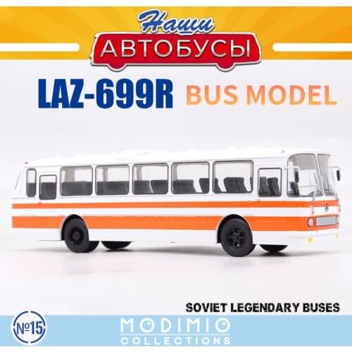 1:43 Scale LAZ-699R Alloy Bus Metal Diecast Toy Vehicles Simulation High Quality SOVIET LEGENDARY BUSES Car Truck Bus Model Toys