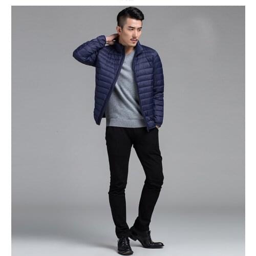 Men warm Jackets solid thin breathable Winter Jacket Men outwear Coat Lightweight parka Plus size5XL hombre jaqueta YYJ33