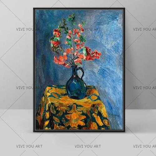 New Top Artist 100% Handmade High Quality Modern Vase Flower Oil Painting Handmade Canvas Oil Painting Wall Art Decoration