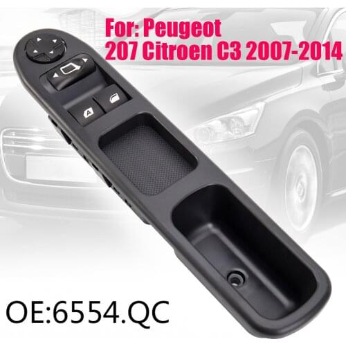 Electric Power Master Window Control Switch For Peugeot 207 Citroen C3 2007-2014 6554QC Car Accessories