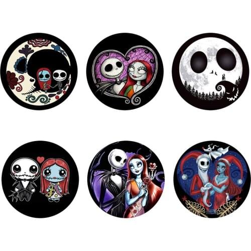 Upetstory Creative Cartoon Skull Print Table Mat Black Round Mug Coaster Pads Non-slip Insulation Tea Coaster Table Place Mat
