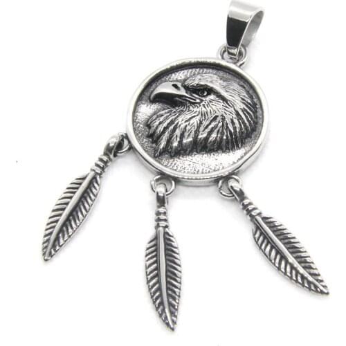 Support Dropship USA Eagle Cool Pendant 316L Stainless Steel Jewelry Fashion Men Boys Pendant