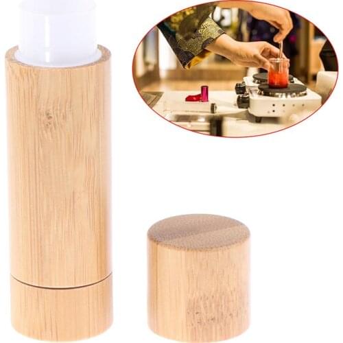 1PC 4ml Portable Mini Natural Bamboo DIY Lipstick Empty Tube Cosmetic Container Travel Bottle Empty Lip Gloss Tube