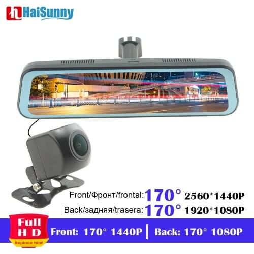 Streaming Rear View Rearview Mirror DVR Recorder Dual Lens IPS Touch Screen With FULL F HD 1080P 170 Degree View Angle Dash Cam