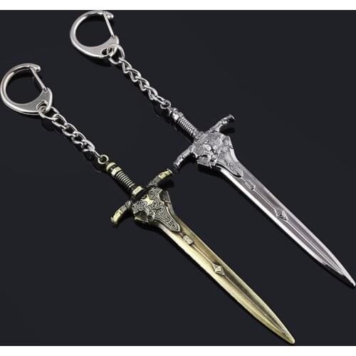 Dark Souls 3 Artorias Sword Keychain High Quality Abyss Walker Knights Logo Metal Keyring Men Car Women Bag Accessories