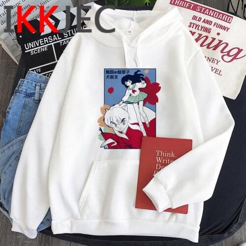 Inuyasha Harajuku Japanese Anime Funny Cartoon Hoodies Men Unisex Oversized Cool Manga Sweatshirt Hip Hop Streetwear Hoody Male