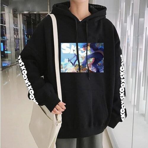 Latest Anime Sk8 The Infinity Poster Hoodie Harajuku Cartoon Skateboard Game Clothes Women Winter Warm Oversized Sweatshirt Male