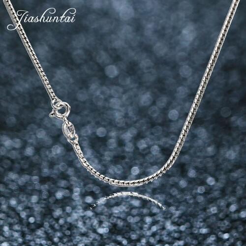 JIASHUNTAI vintage Silver 925 jewelry Snake Chain long bone necklace pendants bijoux fashion choker necklace 925-sterling-silver