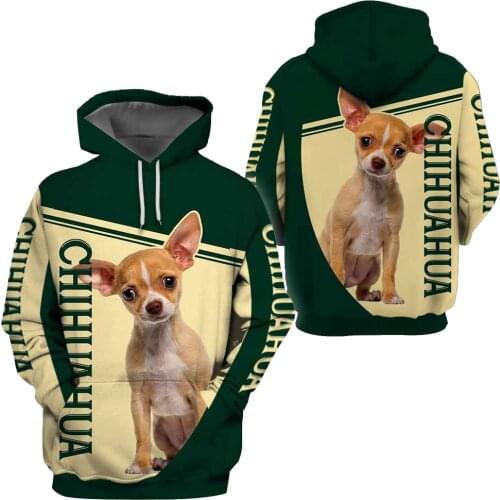 Funny Chihuahua 3D All Over Printed Hoodies Fashion Pullover Men For Women Animal Sweatshirts Sweater