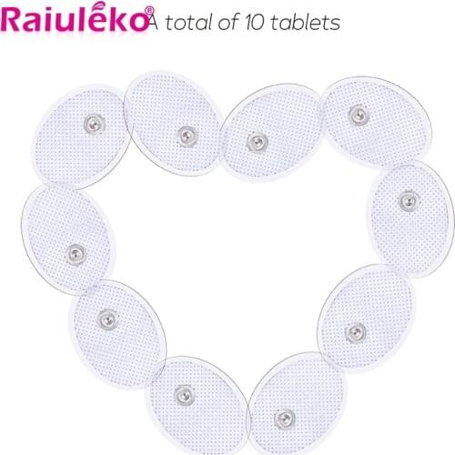 10 Pcs Muscle Stimulator Electrode Self Adhesive Gel Pads Tens Electrodes For Tens Acupuncture Physiotherapy Massager 3.5mm Plug