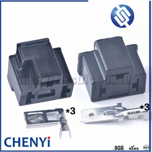 2 set female H4 Headlight Socket Automotive Connector Socket Adapter For car with Terminal